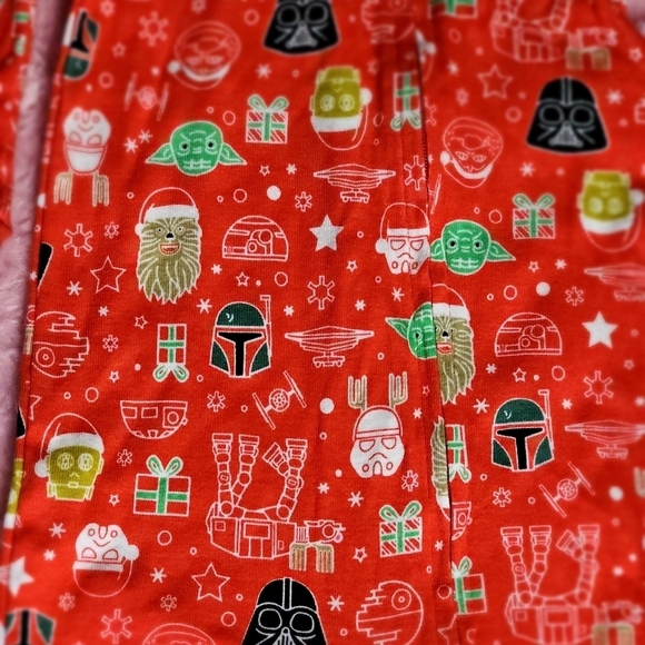 Amazon Essentials Red Star Wars Holiday Christmas Toddler Footie Pyjamas Siz 18M - Picture 5 of 7